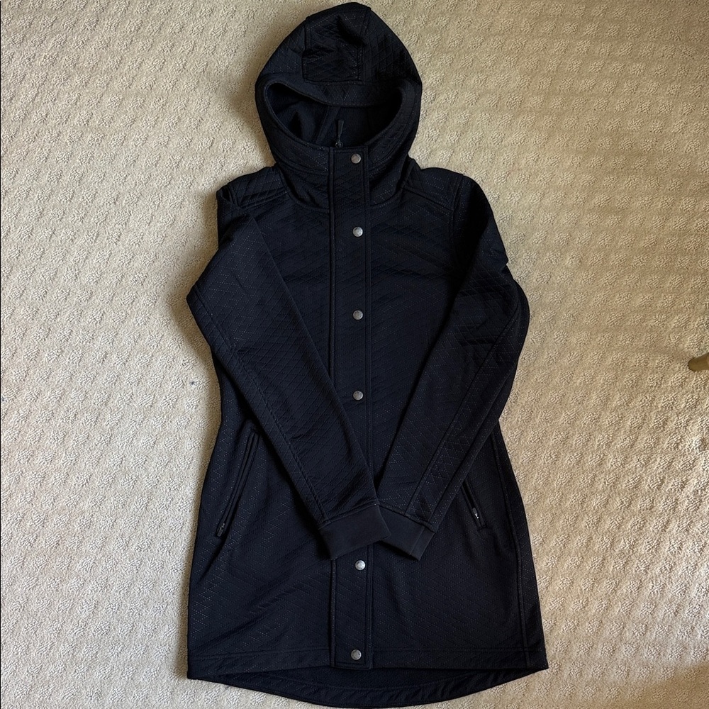 Women’s Black Hooded Long Jacket